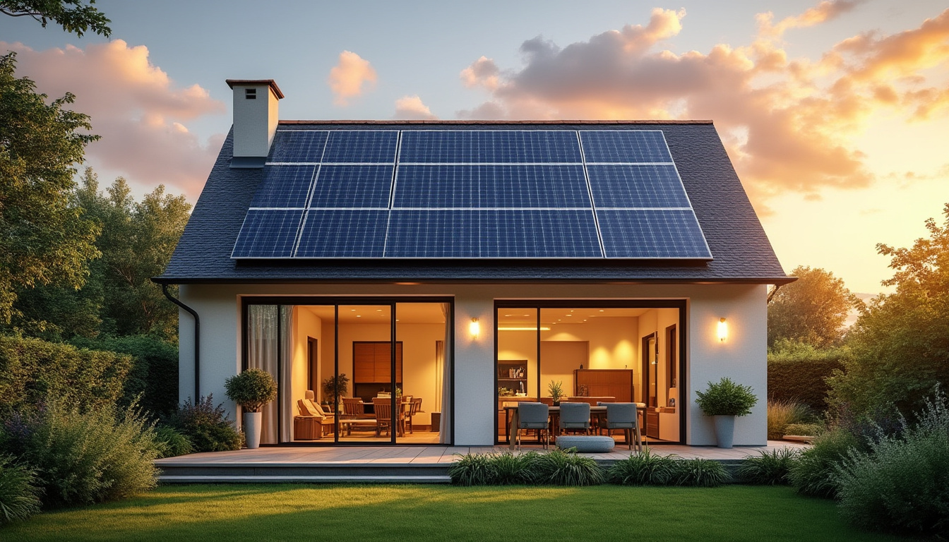 Maison rénovée avec panneaux solaires