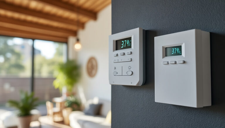 Maison rénovée avec compteur électrique Linky et tableau propre