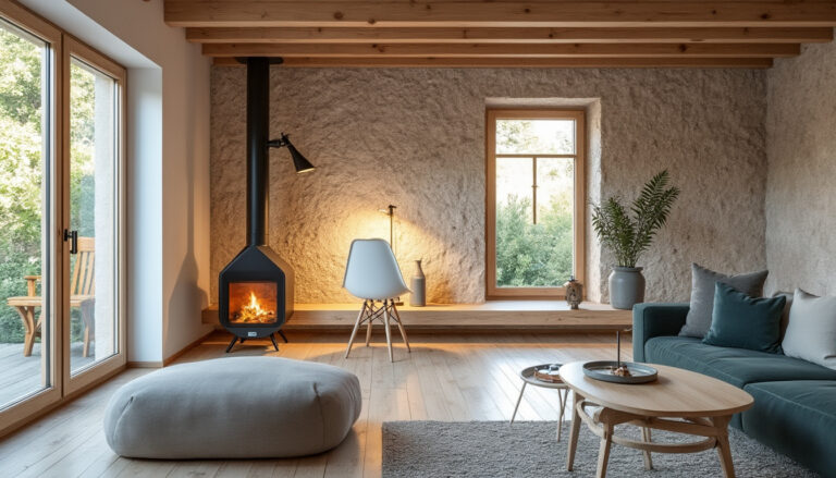 Maison française rénovée avec isolation thermique