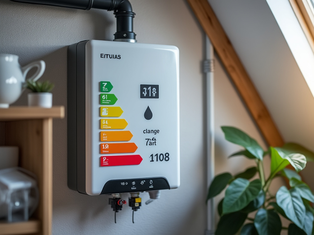 Chaudière gaz moderne dans un chauffage individuel domestique