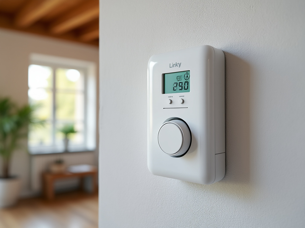 Tableau électrique et compteur Linky dans une maison rénovée