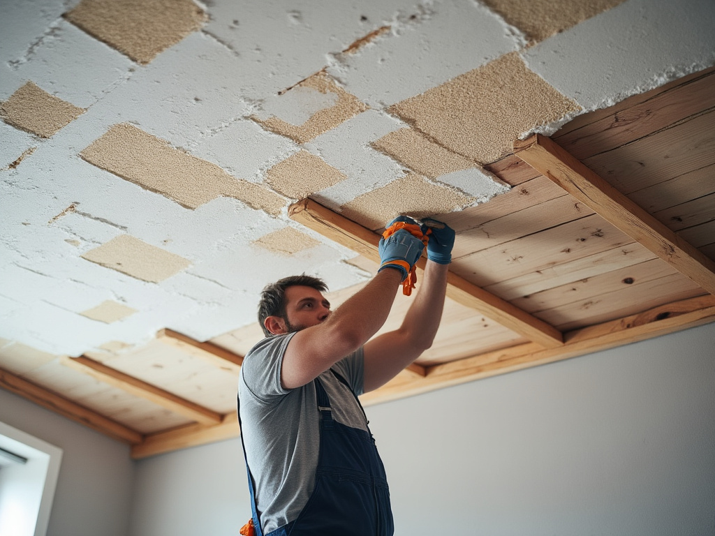 Isolation de plafond réalisée par un artisan
