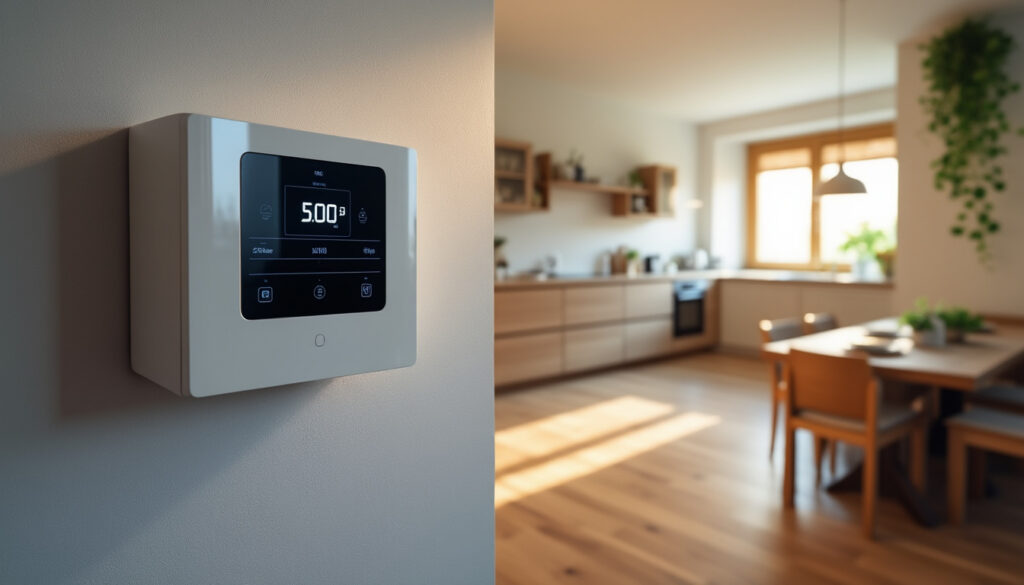 Compteur gaz dans une cuisine française