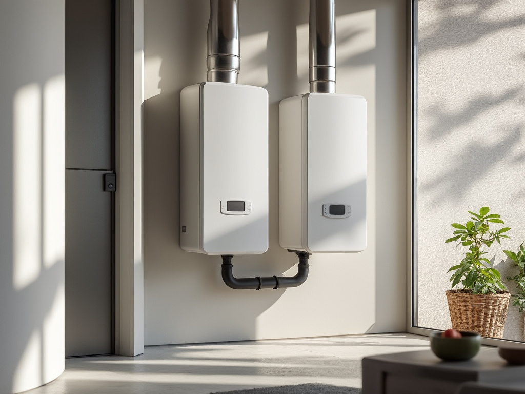 Pompe à chaleur dans une maison moderne en France