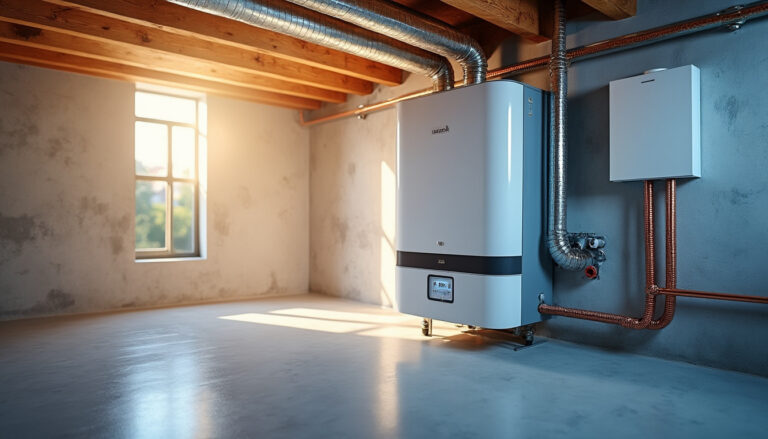Installation chauffe-eau thermodynamique dans un sous-sol