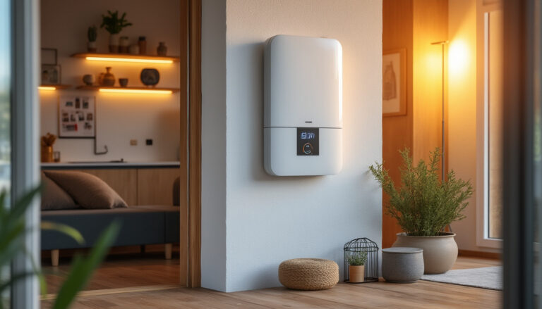 Pompe à chaleur air/eau installée dans une maison rénovée