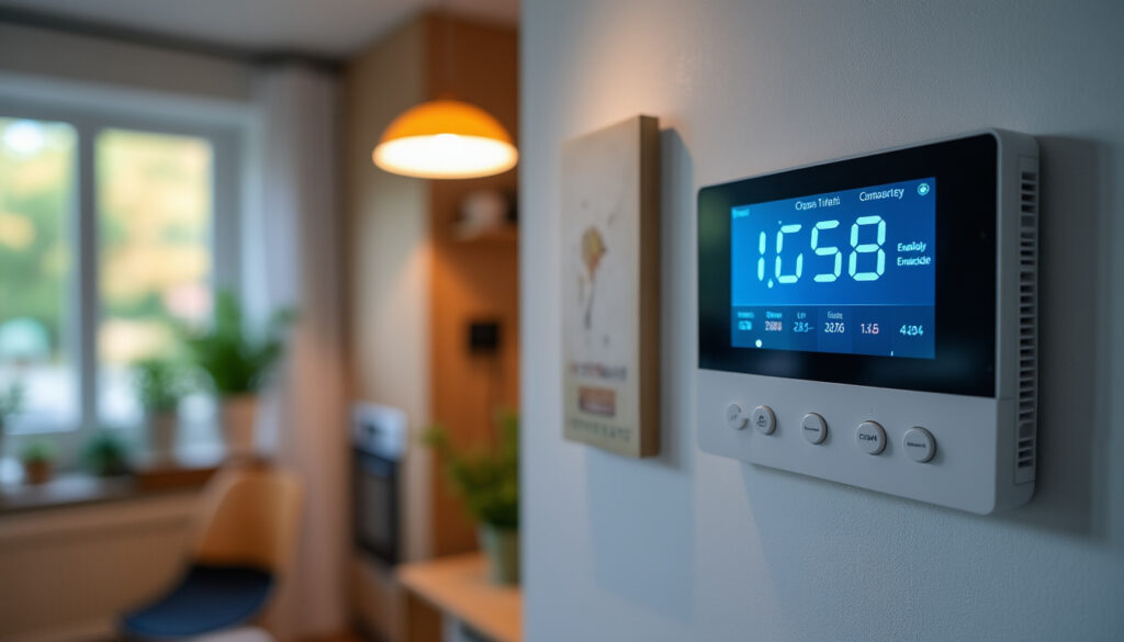 Tableau électrique propre et compteur Linky dans une maison rénovée