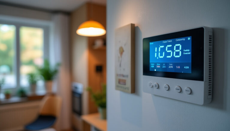Tableau électrique propre et compteur Linky dans une maison rénovée