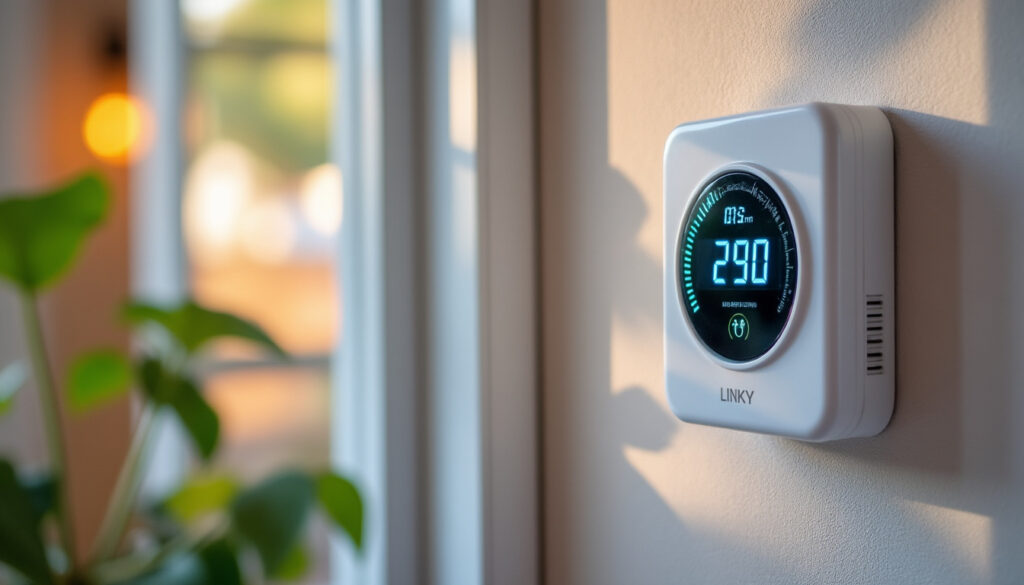 Compteur électrique Linky dans une maison rénovée
