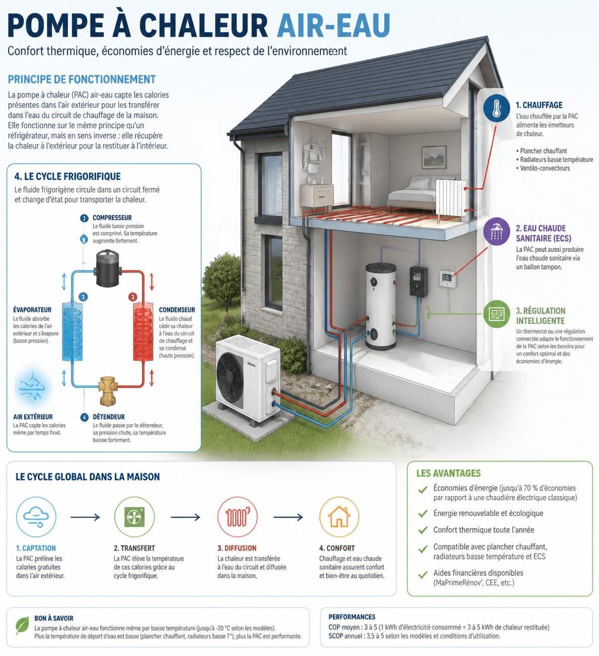 découvrez un avis complet sur la pompe à chaleur air-eau : son fonctionnement détaillé, ses avantages écologiques et économiques, ainsi que ses inconvénients pour vous aider à faire le meilleur choix.