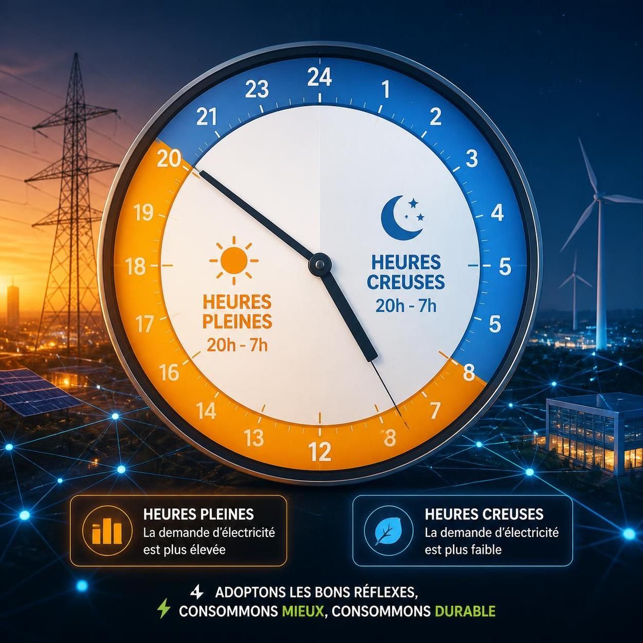 découvrez les différences de tarif entre les heures creuses et les heures pleines pour mieux gérer votre consommation d'énergie et réaliser des économies sur votre facture.