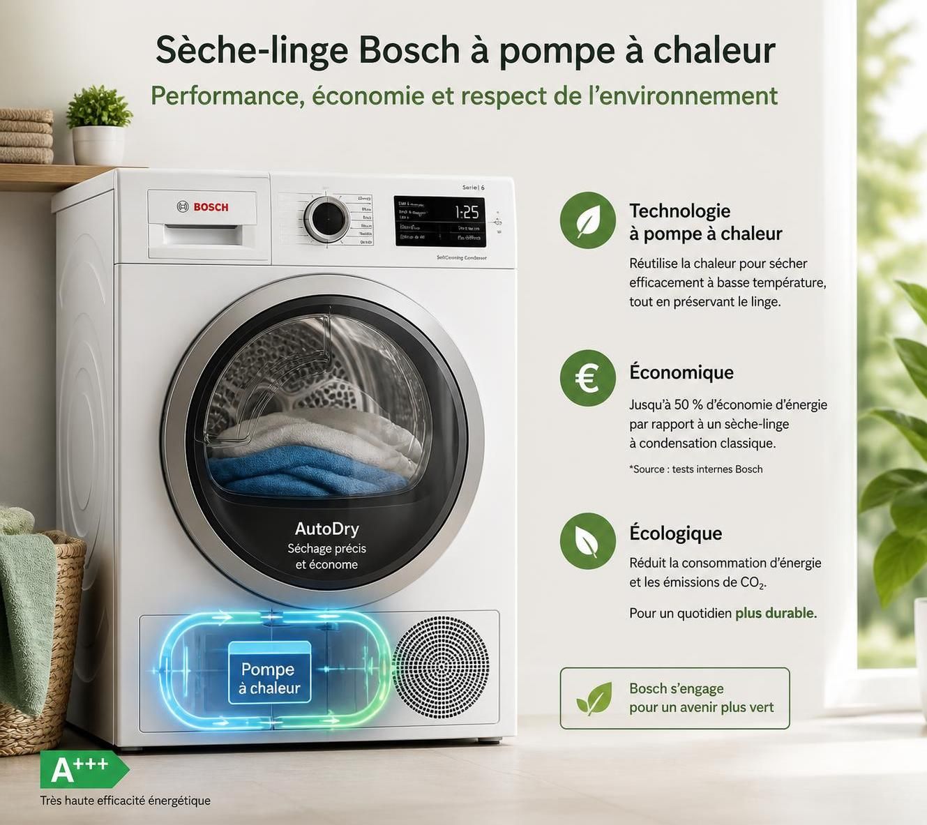 découvrez pourquoi choisir un sèche-linge bosch à pompe à chaleur en 2026 garantit efficacité énergétique, économie sur vos factures et soin optimal de votre linge.