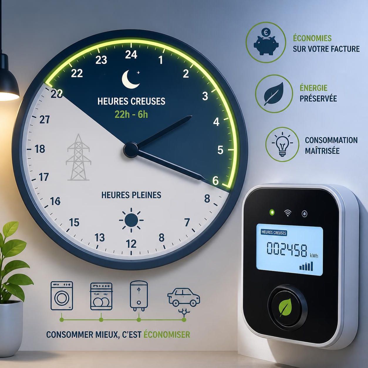 découvrez comment les heures creuses d'edf vous permettent de réduire votre facture d'électricité en consommant à moindre coût. guide complet pour optimiser votre consommation.